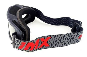 Gogle IMX Mud Black Matt grey red