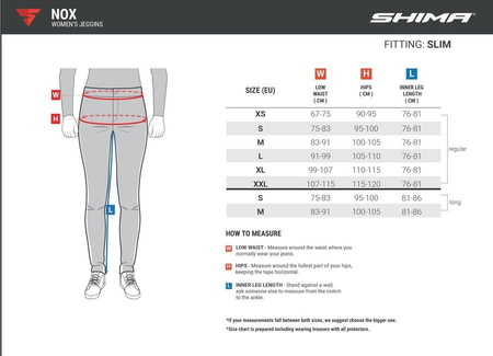 Spodnie damskie jeans SHIMA Nox 2.0 Jeggings Lady black