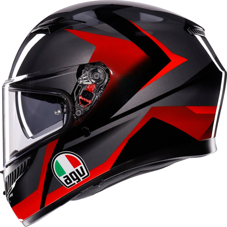 Kask AGV K3 Striga black grey red