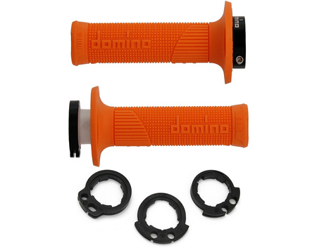 Manetki DOMINO D-Lock orange lock on grips D100