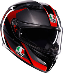 Kask AGV K3 Striga black grey red