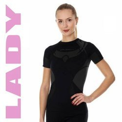 Koszulka termoaktywna BRUBECK Dry short damska black