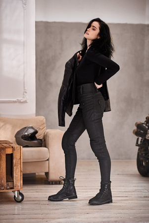 OUTLET Spodnie damskie jeans SHIMA Nox 2.0 Jeggings Lady Waxed black