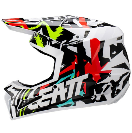 Kask + gogle  LEATT Kit Moto 3.5 V23 Zebra