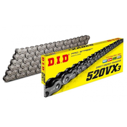 Łańcuch napędowy DID 520VX3 110 ogniw otwarty z zapinką klipsem