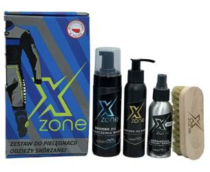 Zestaw do czyszczenia oraz konserwacji odzieży skórzanej Xzone normal + szczotka + jony man