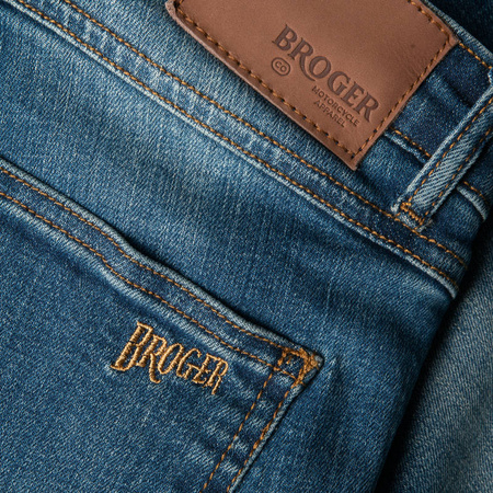 Spodnie męskie BROGER California jeans washed blue