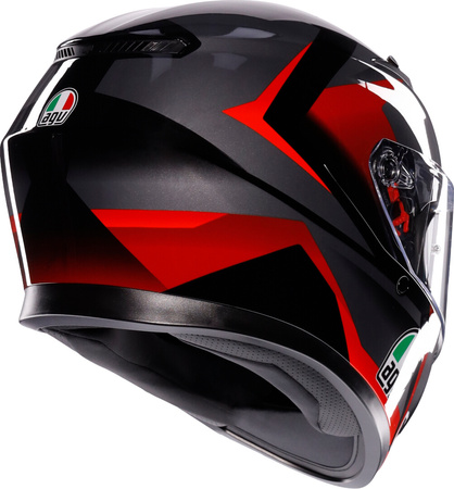 Kask AGV K3 Striga black grey red