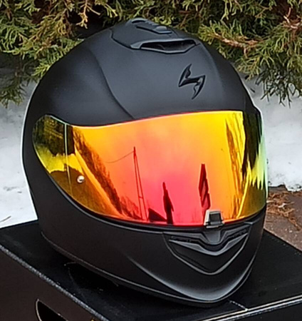 Wizjer SCORPION do kasku EXO-1400 R1 520 391 red czerwone lustro