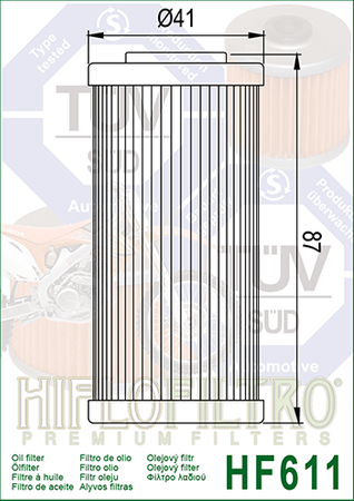 Filtr oleju HF611