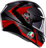 Kask AGV K3 Striga black grey red