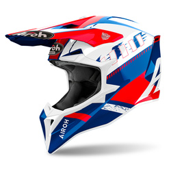 Kask AIROH Wraaap Feel blue / red gloss