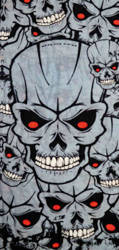 komin uniwersalny MODEKA Skulls Grey