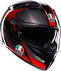 Kask AGV K3 Striga black grey red