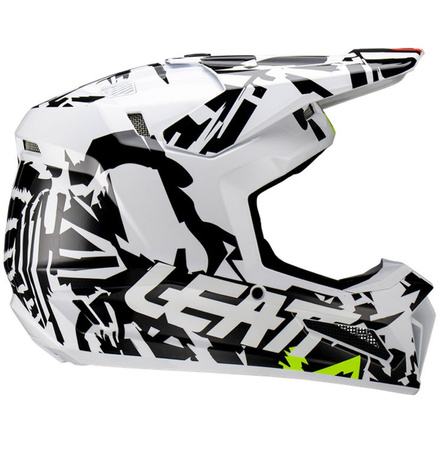 Kask + gogle  LEATT Kit Moto 3.5 V23 Zebra