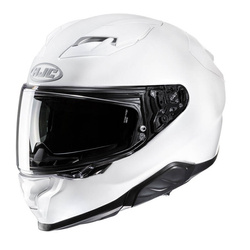 Kask HJC F71 Solid Pearl White + interkom 