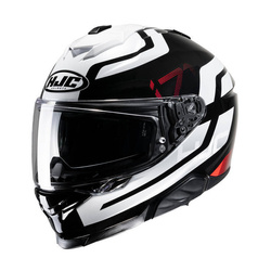 Kask HJC i71 Enta black red + interkom  komunikacja MESH