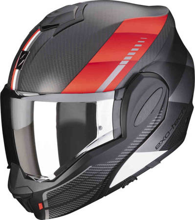 Kask SCORPION EXO-TECH Evo Carbon Genus red white