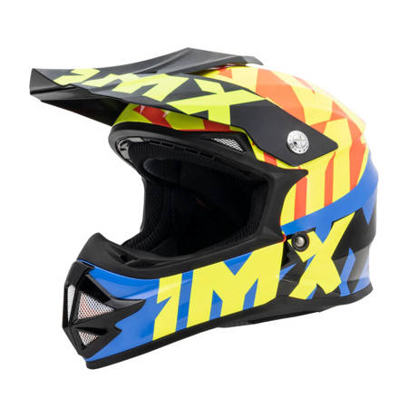 Kask dziecięcy IMX FMX-01 blue yellow red