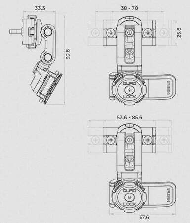 Uchwyt telefonu QUADLOCK Brake Reservoir Mount na zbiorniczek płynu hamulcowego